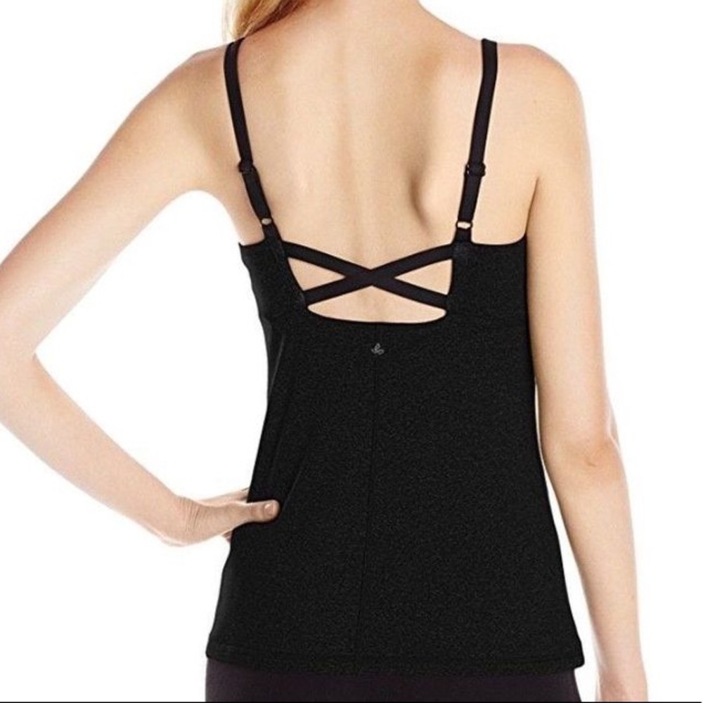Black Prana Nixie Yoga Tank Top Sz Sm